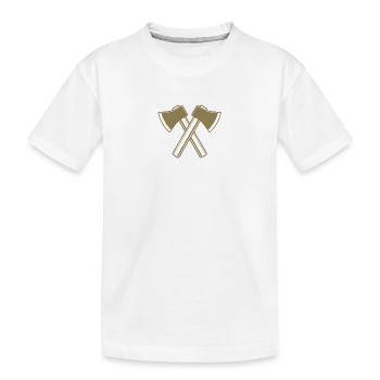 Axt Äxte Holzfäller Forstwirt - Kinder Premium Bio T-Shirt - Weiß - Vorne