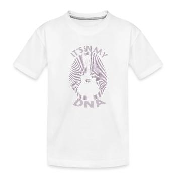 Gitarrist Bassist es ist in meiner DNA - Kinder Premium Bio T-Shirt - Weiß - Vorne