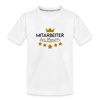 Mitarbeiter des Monats - 5 Sterne - Kinder Premium Bio T-Shirt - Weiß - Vorne