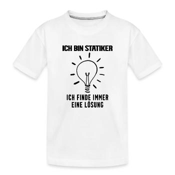 Statiker Beruf Ausbildung - Kinder Premium Bio T-Shirt - Weiß - Vorne