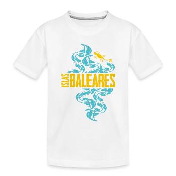 Îles Baléares Motif de vagues - T-shirt bio Premium Enfant - blanc - Devant