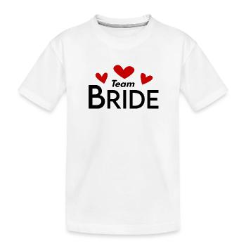 Team Braut Hochzeitsfeier - Kinder Premium Bio T-Shirt - Weiß - Vorne