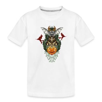 Lustiges Halloween-Design - Kinder Premium Bio T-Shirt - Weiß - Vorne