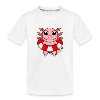 Axolotl Natation Bouée de sauvetage - T-shirt bio Premium Enfant - blanc - Devant
