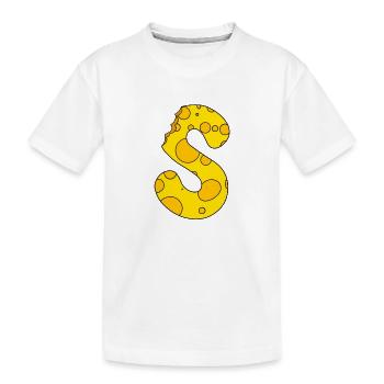 Lettre S - T-shirt bio Premium Enfant - blanc - Devant
