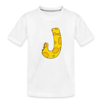 Lettre J - T-shirt bio Premium Enfant - blanc - Devant