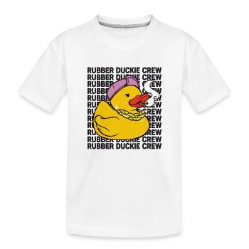 Rubber Duck Rubber Duckie Crew - Kinder Premium Bio T-Shirt - Weiß - Vorne