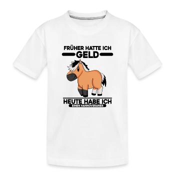 Hannoveraner Pferd Hauspferd - Kinder Premium Bio T-Shirt - Weiß - Vorne