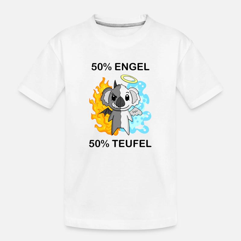 Koala - Engel und Teufel - Kinder Premium Bio T-Shirt - Weiß