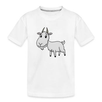 Ziege Niedlich - Kinder Premium Bio T-Shirt - Weiß - Vorne