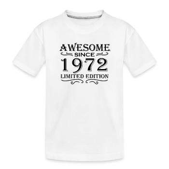 1972 - Jahrgang 1972 - Kinder Premium Bio T-Shirt - Weiß - Vorne