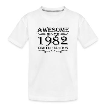 1982 - Jahrgang 1982 - Kinder Premium Bio T-Shirt - Weiß - Vorne
