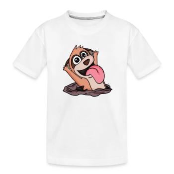 Niedliches Erdmännchen Umarmung - Kinder Premium Bio T-Shirt - Weiß - Vorne