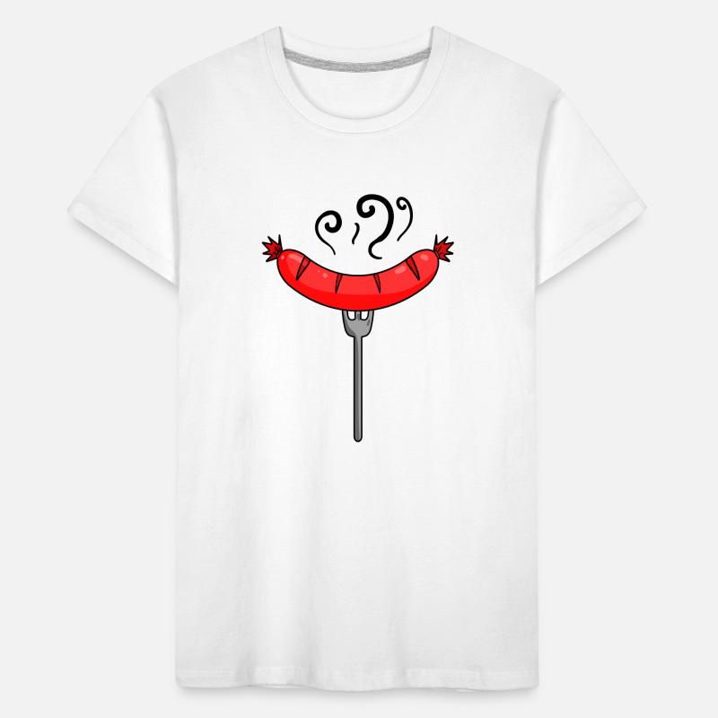 Wurst Currywurst Fleisch Bratwurst Grillwurst Kinder Premium Bio T-Shirt