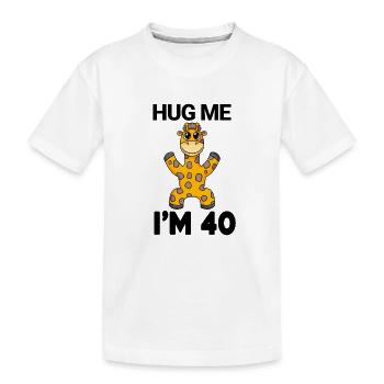 40 ans - 40 ans - câlin - T-shirt bio Premium Enfant - blanc - Devant