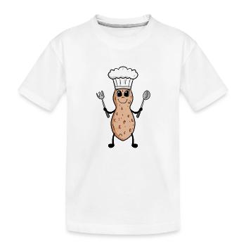 Peanut Chef Cooking Restaurant Cadeau - T-shirt bio Premium Enfant - blanc - Devant