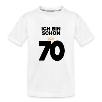 70 Geburtstag - 70 Jahre mit Krone - Kinder Premium Bio T-Shirt - Weiß - Vorne