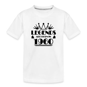 1960 - Jahrgang 1960 - Kinder Premium Bio T-Shirt - Weiß - Vorne