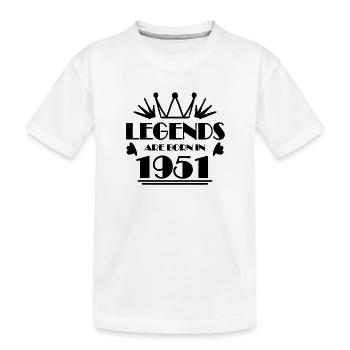 1951 - Jahrgang 1951 - Kinder Premium Bio T-Shirt - Weiß - Vorne