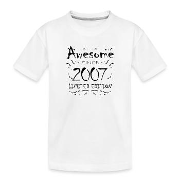 2007 - Vintage 2007 - Fantastic since 2007 - Kids' Premium Organic T-Shirt - white - Front