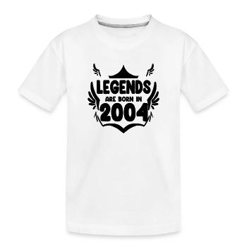 2004 - Jahrgang 2004 - Kinder Premium Bio T-Shirt - Weiß - Vorne