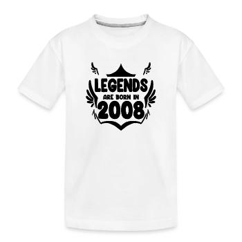 2008 - Kinder Premium Bio T-Shirt - Weiß - Vorne