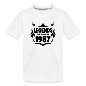 1987 - Jahrgang 1987 - Kinder Premium Bio T-Shirt - Weiß - Vorne