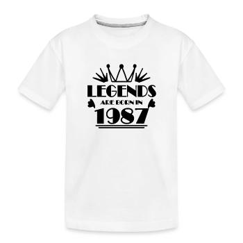 1987 - Jahrgang 1987 - Kinder Premium Bio T-Shirt - Weiß - Vorne