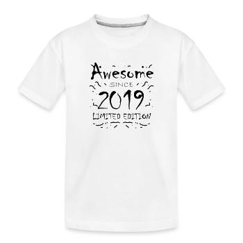 2019 - Jahrgang 2019 - Fantastisch seit 2019 - Kinder Premium Bio T-Shirt - Weiß - Vorne