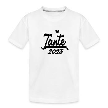 Tante 2023 - Tante werden - Tante Geschenk - Kinder Premium Bio T-Shirt - Weiß - Vorne