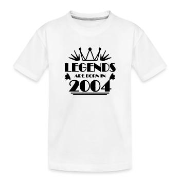 2004 - Jahrgang 2004 - Kinder Premium Bio T-Shirt - Weiß - Vorne