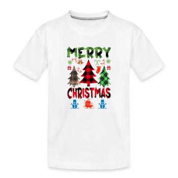 Noël, noël, noël, noël, noël, noël, noël, noël - T-shirt bio Premium Enfant - blanc - Devant