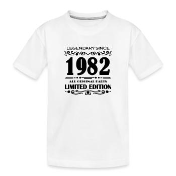 1982 - Jahrgang 1982 - Baujahr 1982 - Kinder Premium Bio T-Shirt - Weiß - Vorne