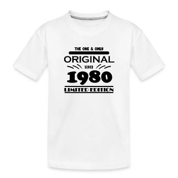 1980 - Year of construction 1980 - Born 1980 - Kids' Premium Organic T-Shirt - white - Front