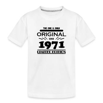 1971 - Baujahr 1971 - Jahrgang 1971 - Kinder Premium Bio T-Shirt - Weiß - Vorne