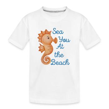 Sea you at the Beach - Beach Lovers Gift Idea - Kinder Premium Bio T-Shirt - Weiß - Vorne