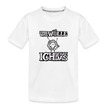 Komme was Wolle ich Schaf das - Kinder Premium Bio T-Shirt - Weiß - Vorne