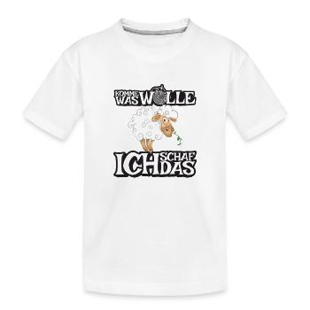 Komme was Wolle ich Schaf das - Kinder Premium Bio T-Shirt - Weiß - Vorne