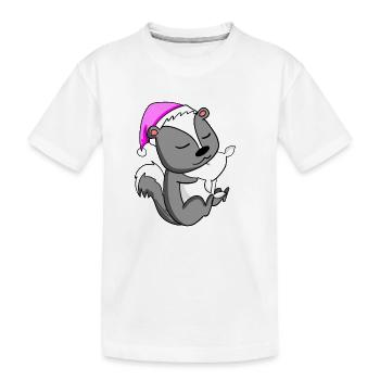 Stinktier - Kinder Premium Bio T-Shirt - Weiß - Vorne