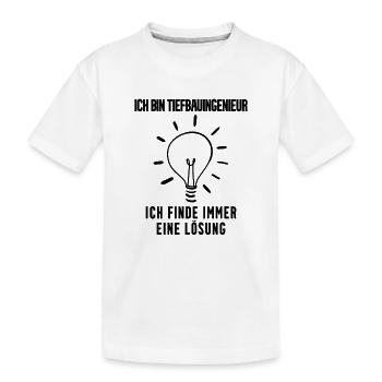 Tiefbauingenieur Geschenk - Kinder Premium Bio T-Shirt - Weiß - Vorne