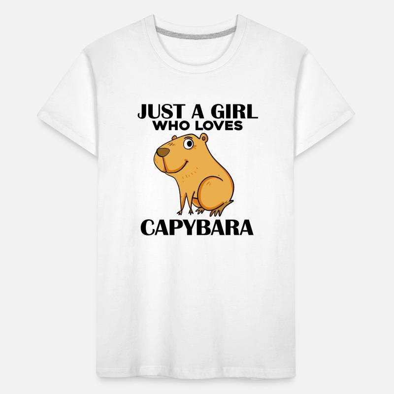 Capybara Mädchen Spruch Kinder Premium Bio T-Shirt