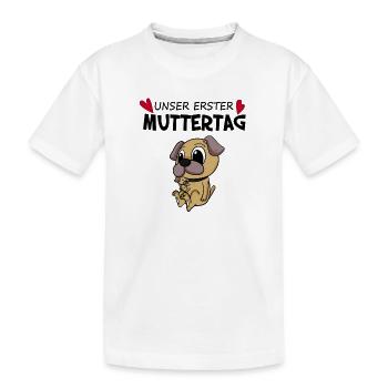 Muttertag - erster Muttertag Geschenk - Kinder Premium Bio T-Shirt - Weiß - Vorne