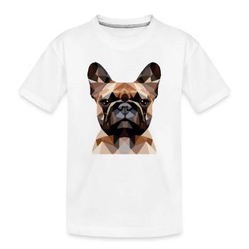 Polygone bouledogue français - T-shirt bio Premium Enfant - blanc - Devant