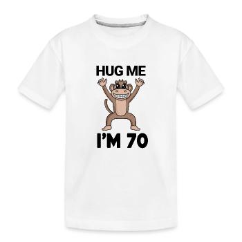 70 Geburtstag - 70 Jahre - Umarmung - Kinder Premium Bio T-Shirt - Weiß - Vorne
