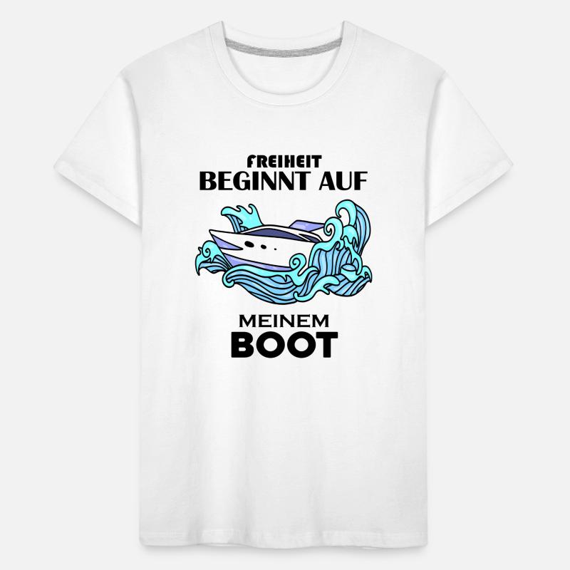 Boote Motorboot Kinder Premium Bio T-Shirt