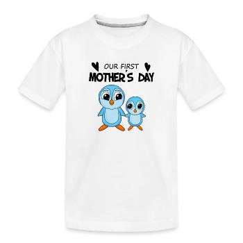 Muttertag - erster Muttertag Geschenk - Kinder Premium Bio T-Shirt - Weiß - Vorne