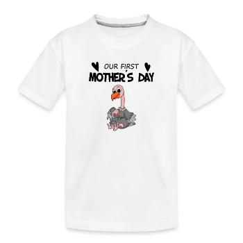 Muttertag - erster Muttertag Geschenk - Kinder Premium Bio T-Shirt - Weiß - Vorne