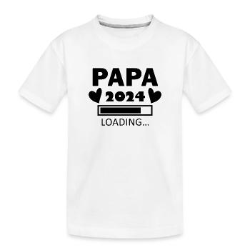 Vater 2024 - Papa 2024 - Papa werden - Kinder Premium Bio T-Shirt - Weiß - Vorne