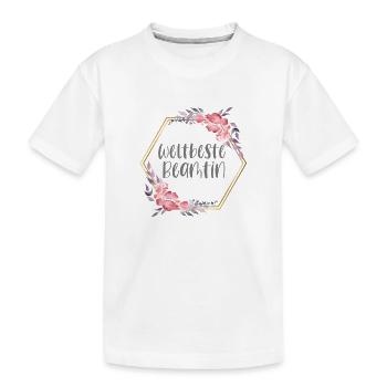 Weltbeste Beamtin Amt Beruf Geschenk - Kinder Premium Bio T-Shirt - Weiß - Vorne