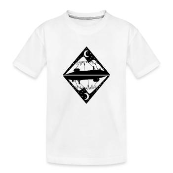 Berg Berge Berggipfel Gipfel - Kinder Premium Bio T-Shirt - Weiß - Vorne